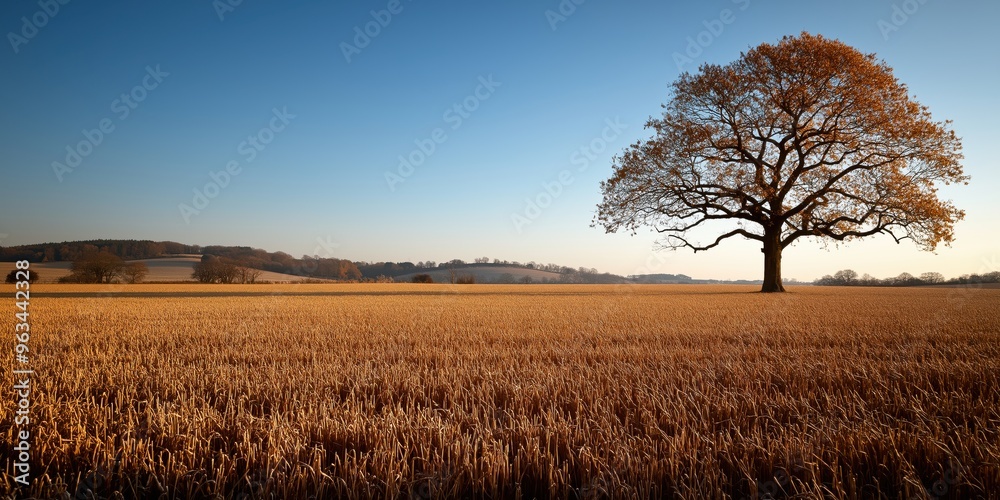 Seasonal changes in British farmland, a landscape transitioning from the autumn harvest to winter pastures Seasonal changes in British farmland, a landscape transitioning from the autumn harvest to winter pastures