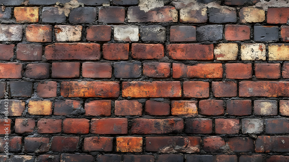 Realistic Image of a Weathered Brick Wall Texture Background Realistic Image of a Weathered Brick Wall Texture Background