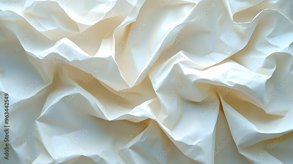 Abstract Background of Crumpled White Paper Texture Abstract Background of Crumpled White Paper Texture