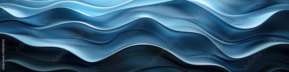 Fototapeta premium Abstract Blue Waves Design