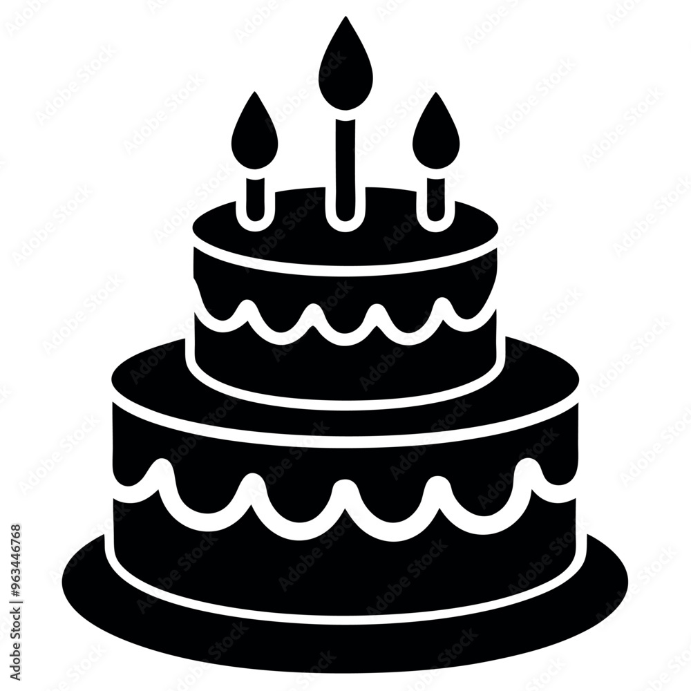Birthday cake vector illustration.
Birthday cake vector illustration.