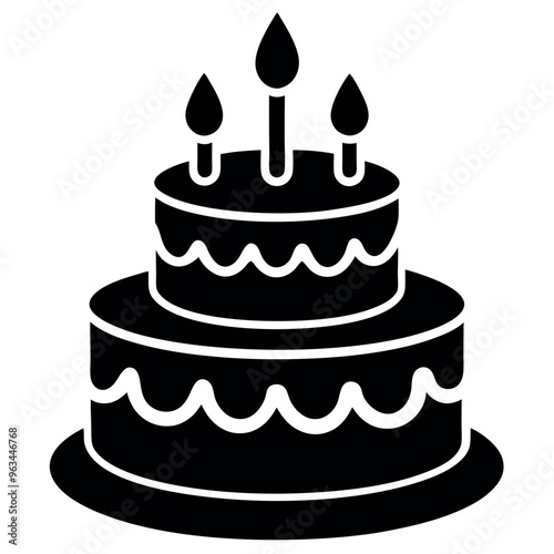 
        Birthday cake vector illustration.