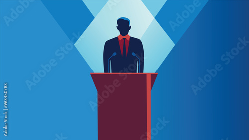 Election vote agitation speaker for web design
