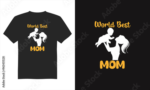 World best mom t-shirt design, Mother's Day T-Shirt Design, Typography T-shirt Design