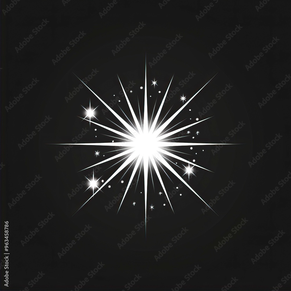 Fototapeta premium Shine sparkle icon. Vector blink star for logo, sparkle clipart
