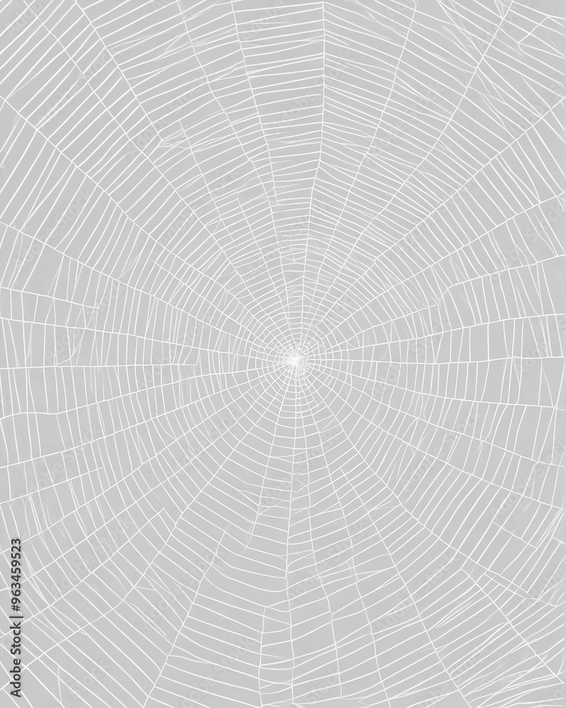 Obraz premium Abstract white spider web with Grey Background