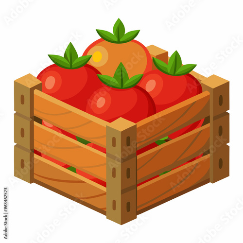 tomatoes in a box