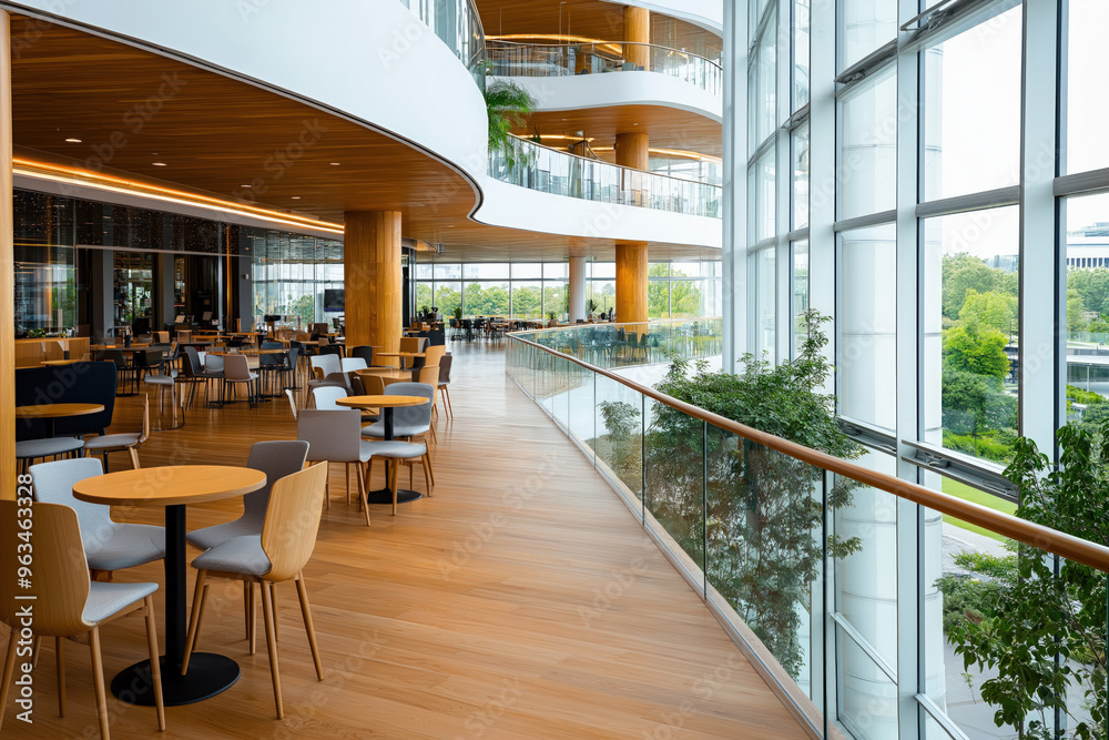 Fototapeta premium Busy Office Building Interior