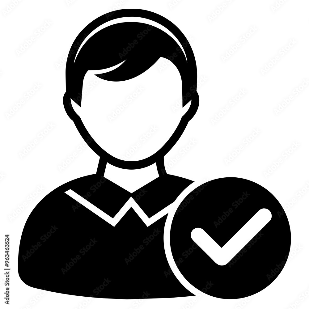Business Man Silhouette Logo Verified Vector Illustration Business Man Silhouette Logo Verified Vector Illustration