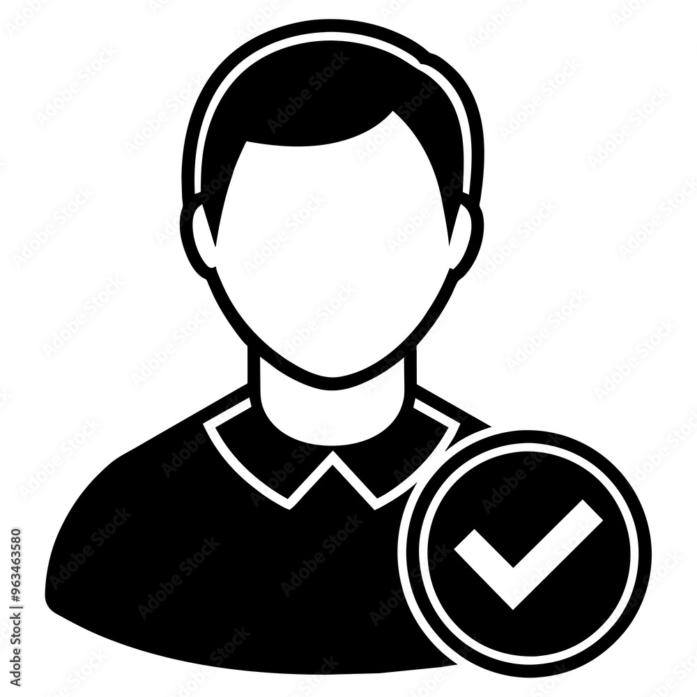 Business Man Silhouette Logo Verified Vector Illustration Business Man Silhouette Logo Verified Vector Illustration