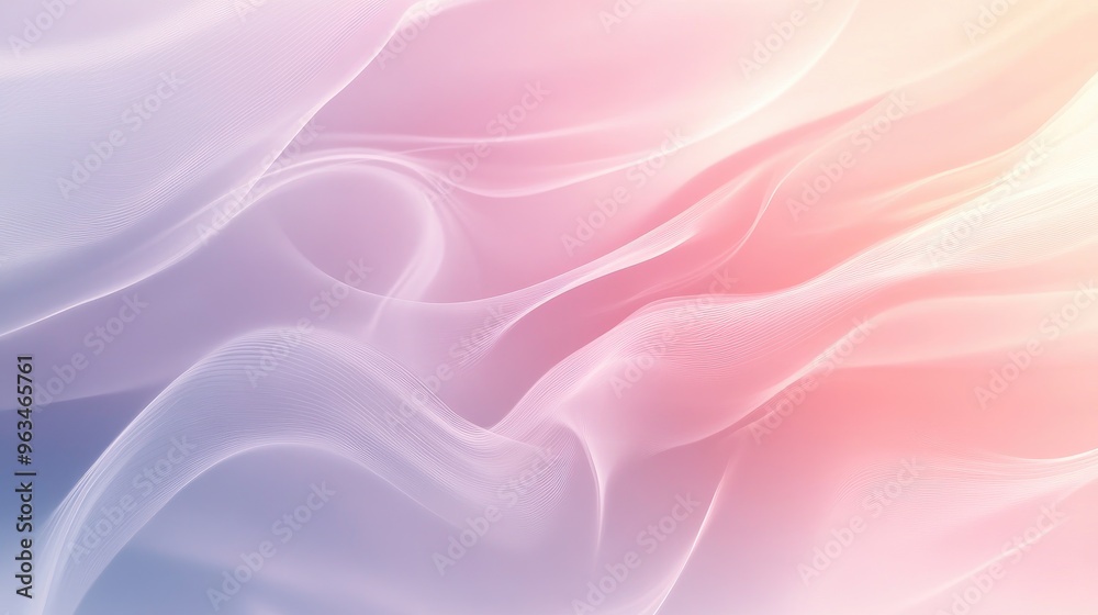 Obraz premium Soft, gradient abstract background with smooth transitions from light pastel colors, evoking a calm and serene atmosphere