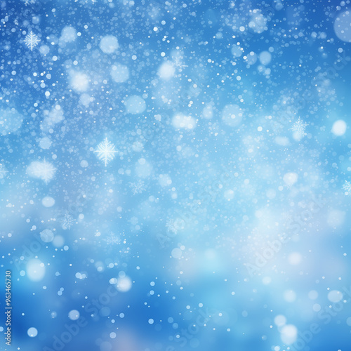 winter Christmas background with snowflakes on a blue background