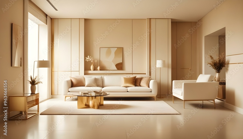 Photo interior modern design room 3d illustration Photo interior modern design room 3d illustration