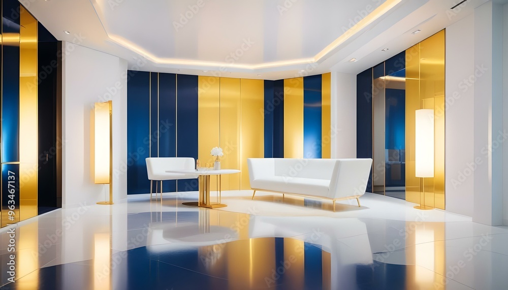Photo interior modern design room 3d illustration Photo interior modern design room 3d illustration