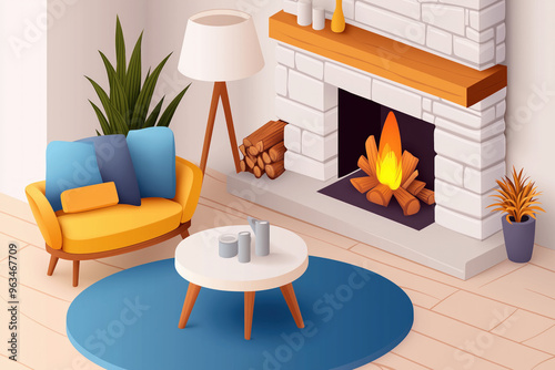 Isometric Home Interior