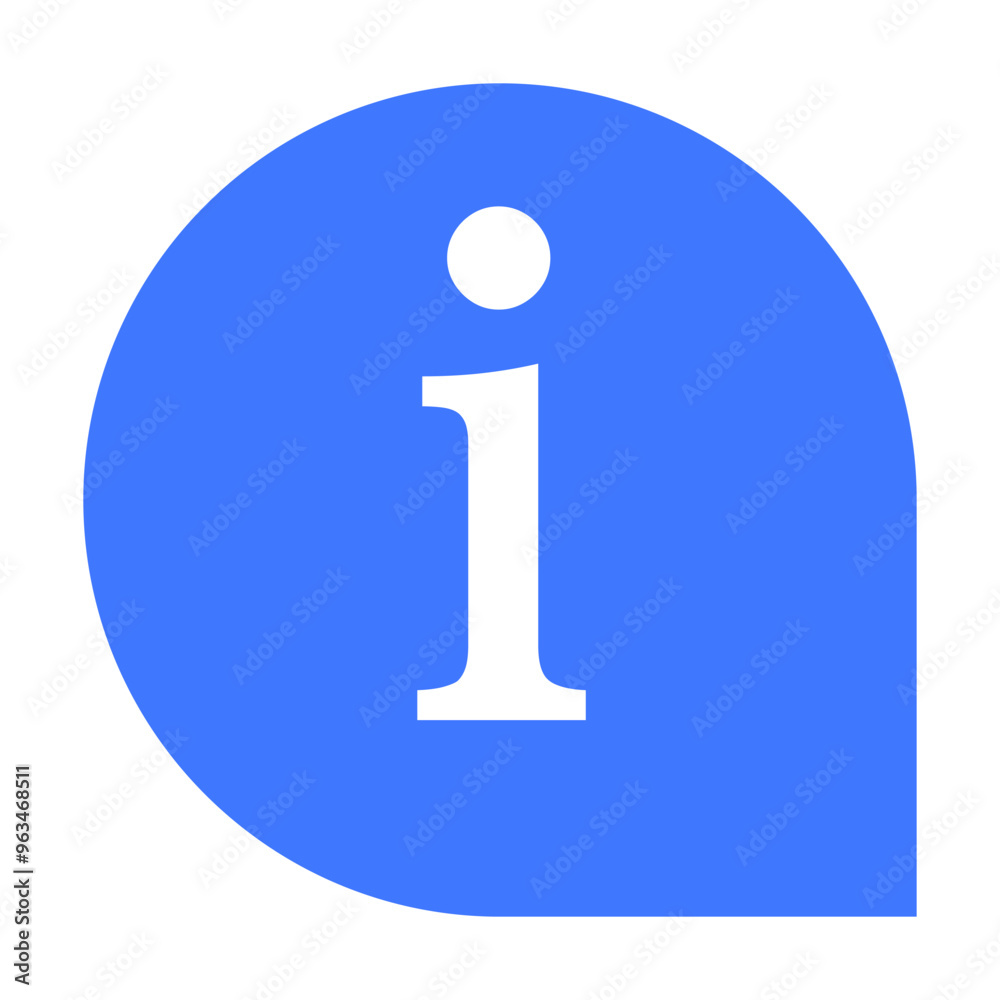 Blue circular sign with white lowercase letter i at the center. Represents information, assistance, or directions. Themes: help, information point, customer service, user guide, support indications. Blue circular sign with white lowercase letter i at the center. Represents information, assistance, or directions. Themes: help, information point, customer service, user guide, support indications.