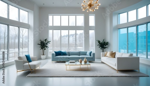 Photo interior modern design room 3d illustration