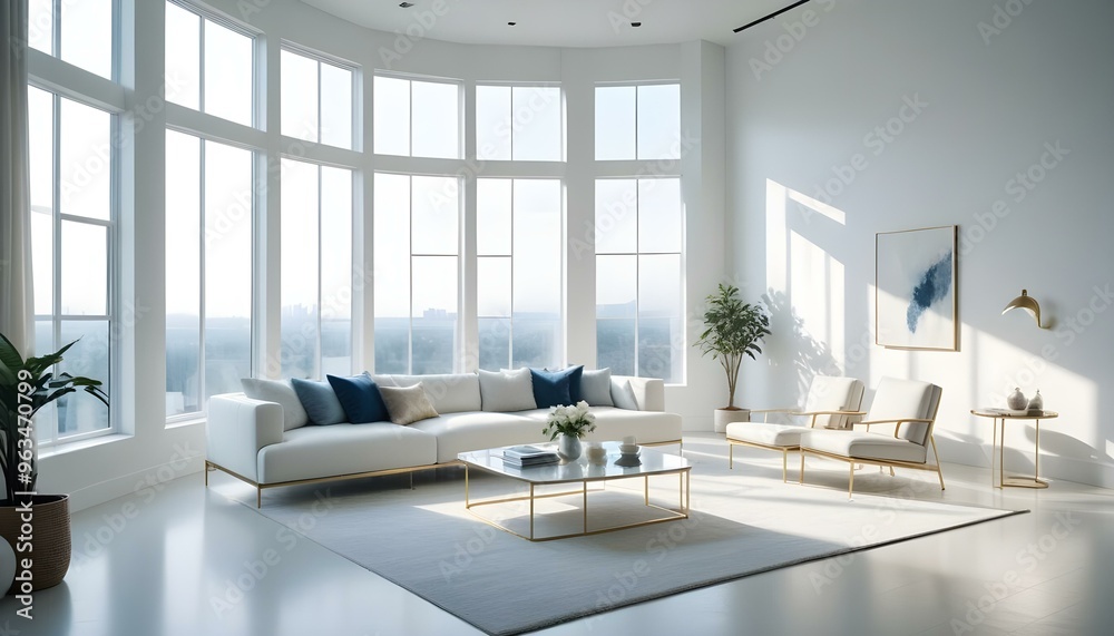 Photo interior modern design room 3d illustration Photo interior modern design room 3d illustration