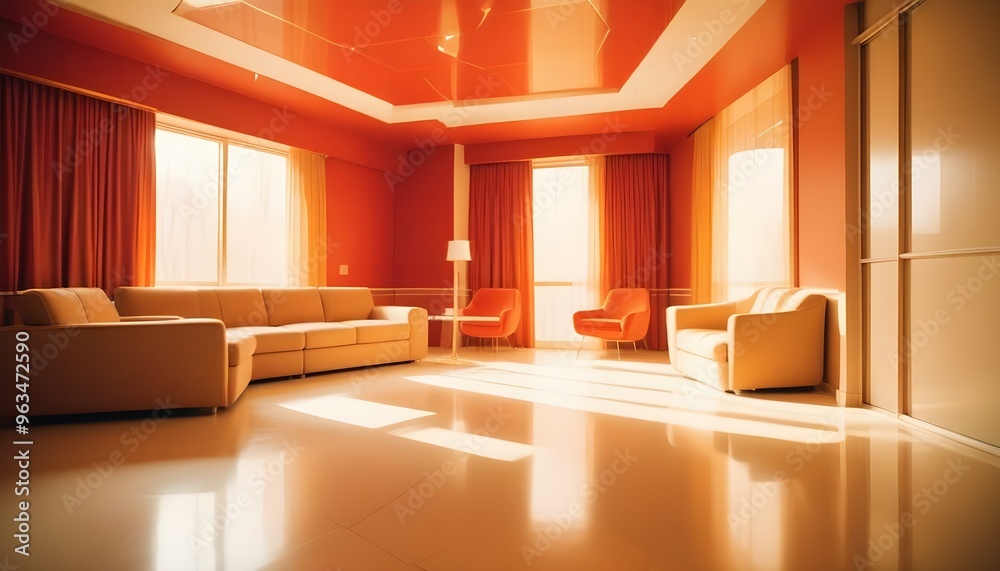 Fototapeta premium Photo interior modern design room 3d illustration