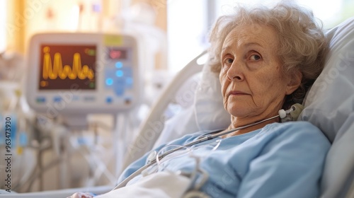 Wallpaper Mural Elderly patient receiving dialysis treatment in a peaceful, sunlit clinic, soft machines and gentle medical staff creating a calm atmosphere Torontodigital.ca