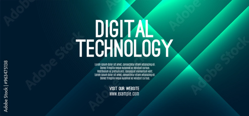 Digital technology speed connect blue green background, cyber nano information, abstract communication, innovation future tech data, internet network connection, Ai big data, line dot illustration 3d