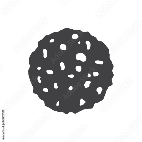 Cookie icon in flat style. Tasty biscuit vector illustration on isolated background. Chocolate bakery sign business concept.