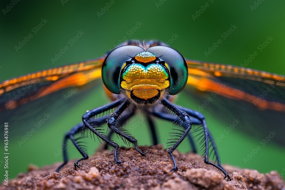 Macro photo of a dragonfly’s compound eyes, reflecting the world in a mesmerizing, multifaceted view of its surroundings Macro photo of a dragonfly’s compound eyes, reflecting the world in a mesmerizing, multifaceted view of its surroundings