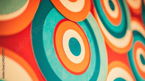 Colorful circular patterns create a vibrant abstract background, perfect for artistic design or modern decor.