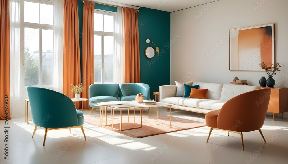 Photo interior modern design room 3d illustration Photo interior modern design room 3d illustration