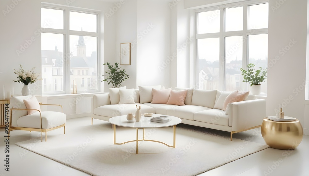 Photo interior modern design room 3d illustration Photo interior modern design room 3d illustration