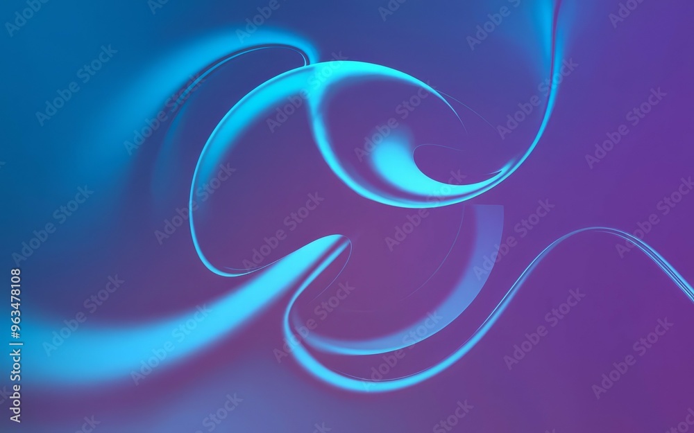 Abstract swirls. Abstract graphic with blue, light blue, and purple swirls on a dark purple background. The image symbolizes flow and movement. Abstract swirls. Abstract graphic with blue, light blue, and purple swirls on a dark purple background. The image symbolizes flow and movement.