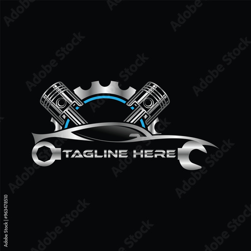 Auto repair car service logo, badge, emblem, template. Perfect logo for the automotive and repair industry.