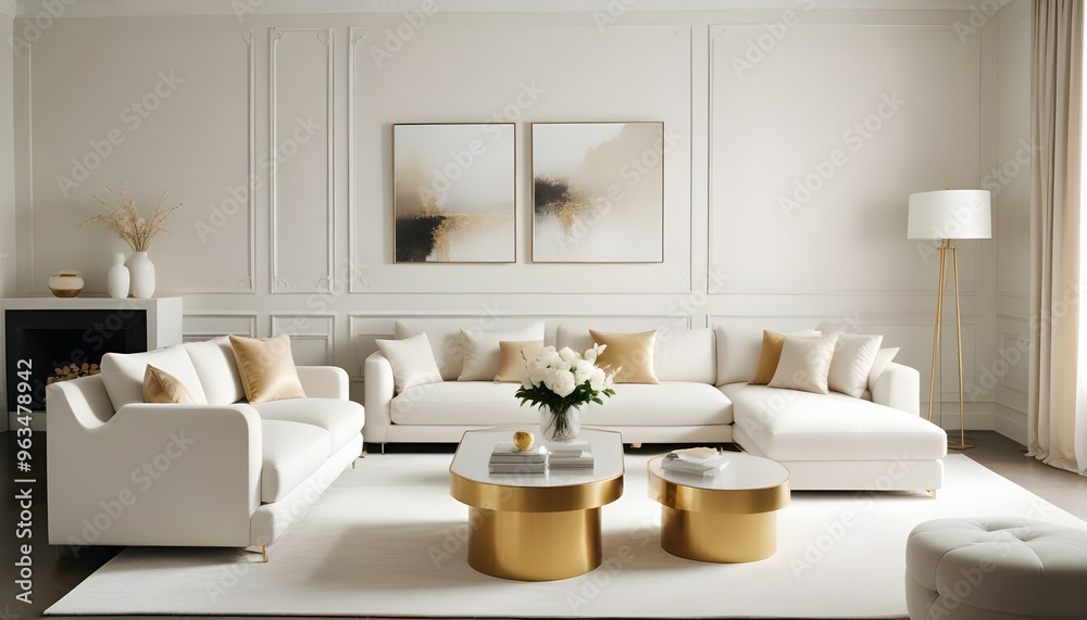 Photo interior modern design room 3d illustration