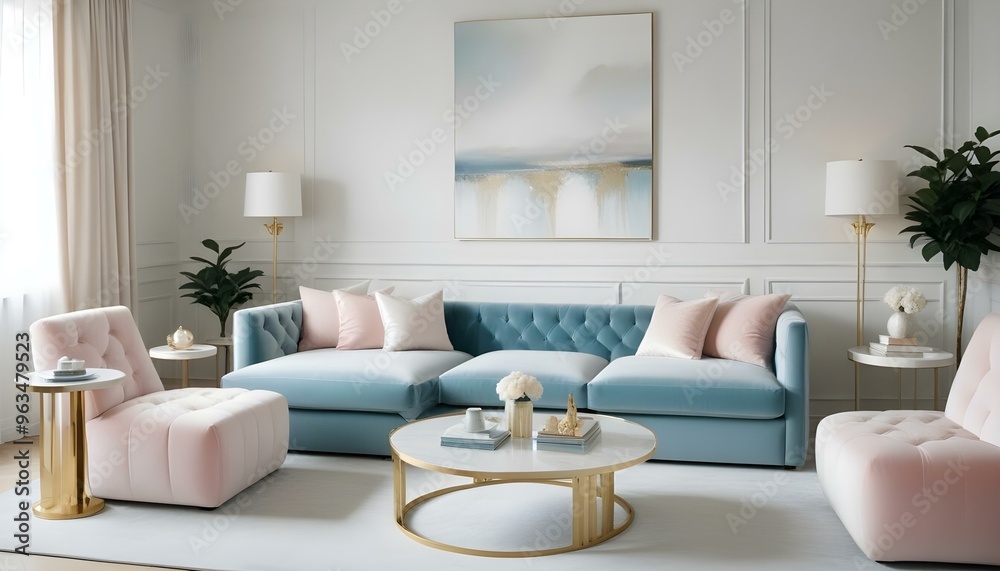 Fototapeta premium Photo interior modern design room 3d illustration