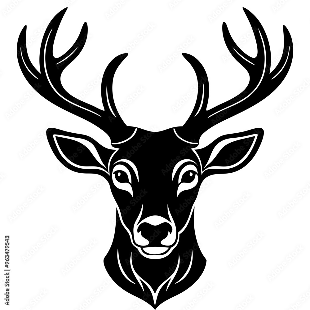 Deer head silhouette Deer head silhouette
