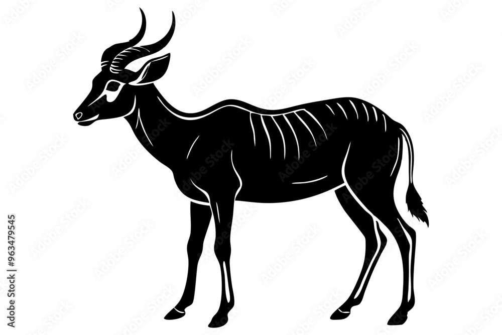 Silhouette of a deer vector illustration Silhouette of a deer vector illustration