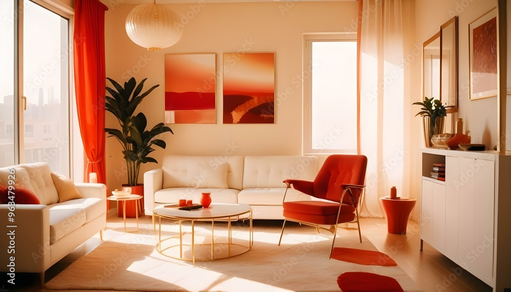 Photo interior modern design room 3d illustration Photo interior modern design room 3d illustration