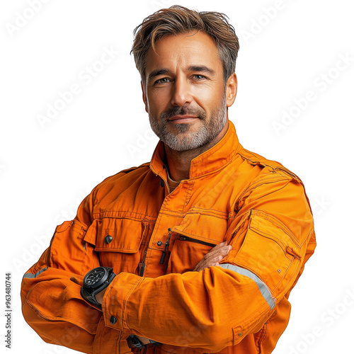 Fabricator Man isolated on a transparent background png file no background - handsome png file photo