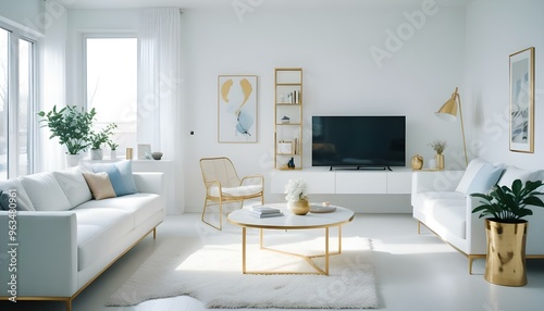 Photo interior modern design room 3d illustration