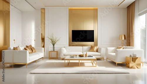 Photo interior modern design room 3d illustration