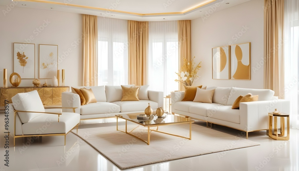 Fototapeta premium Photo interior modern design room 3d illustration