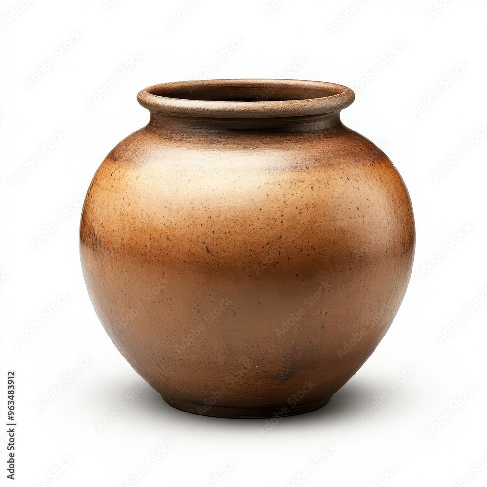 Traditional Korean pottery, cultural element, detailed drawing, earthy tones, isolated on white background Traditional Korean pottery, cultural element, detailed drawing, earthy tones, isolated on white background