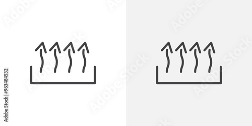 Heat flat simple vector symbols illustration.