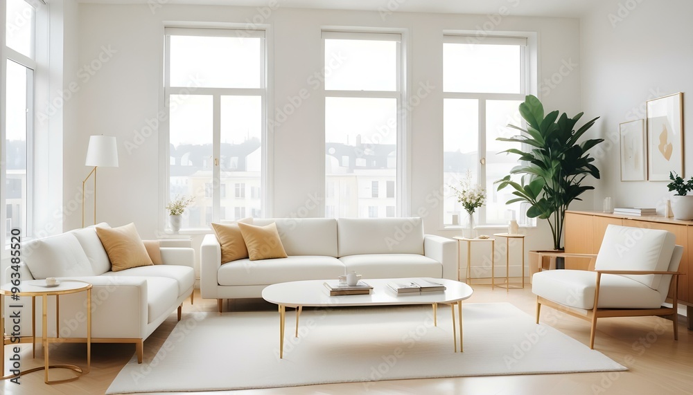 Fototapeta premium Photo interior modern design room 3d illustration