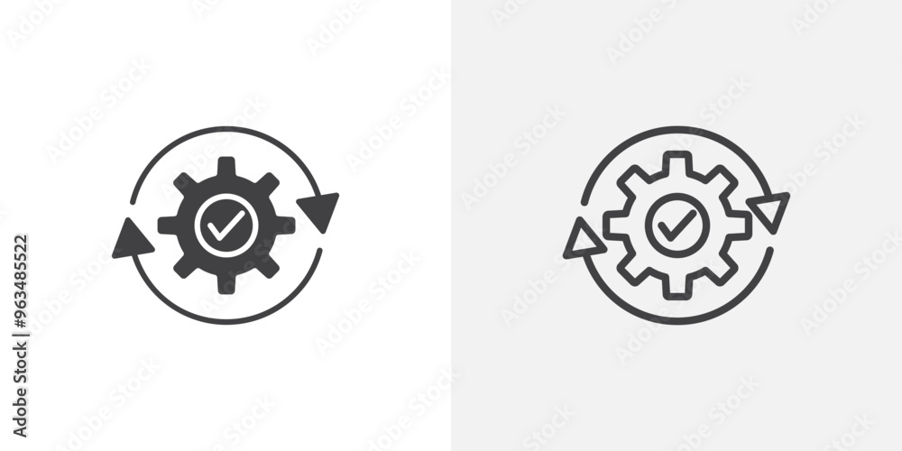 Optimization icon in black filled and outlined style Optimization icon in black filled and outlined style