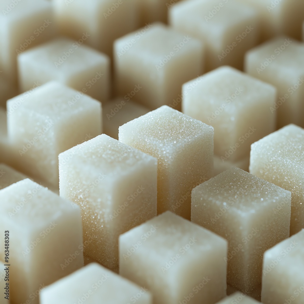 Closeup shot of white sugar cubes stacked together showcasing texture and pattern. Closeup shot of white sugar cubes stacked together showcasing texture and pattern.