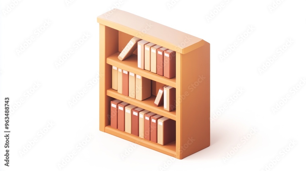 A simple wooden bookshelf filled with books, designed for organization and storage. A simple wooden bookshelf filled with books, designed for organization and storage.