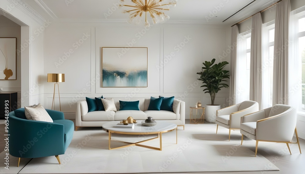 Photo interior modern design room 3d illustration Photo interior modern design room 3d illustration