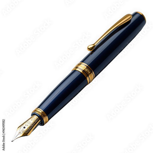 Navy pen isolated on a transparent background png file no background png file