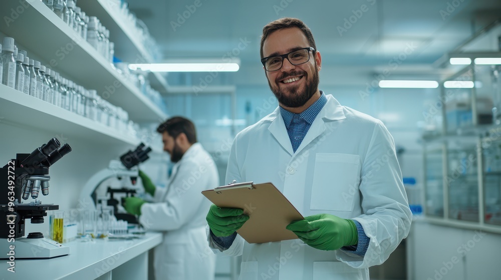 Fototapeta premium The Scientist in Laboratory Setting